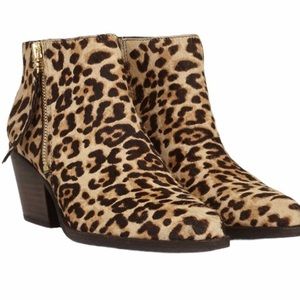 Sam Edelman Walden Leopard Ankle Boots 7